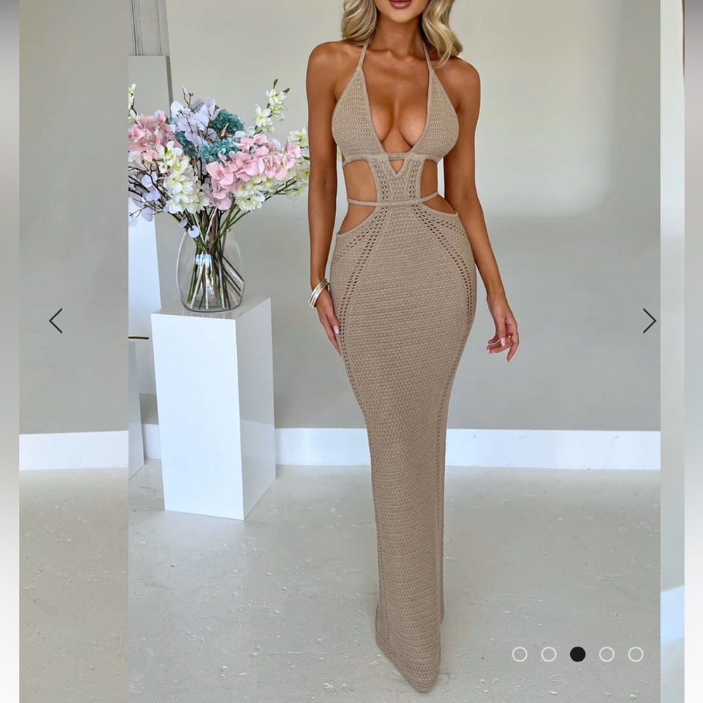 Babyboo Arabella Maxi Dress - Beige XS